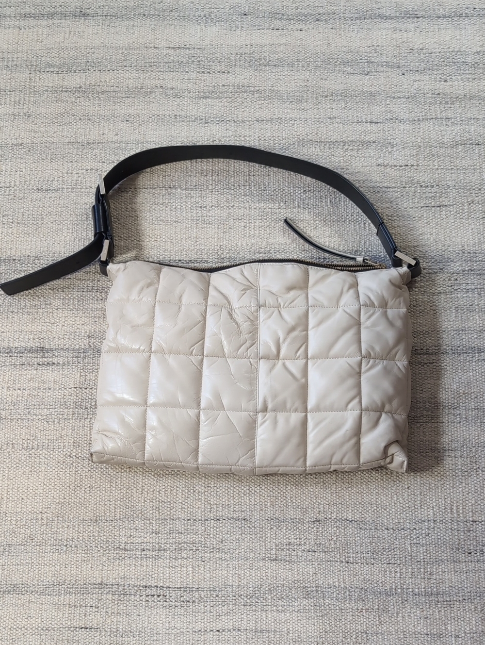 All Saints Quilted Leather Edbury Bag Ivory